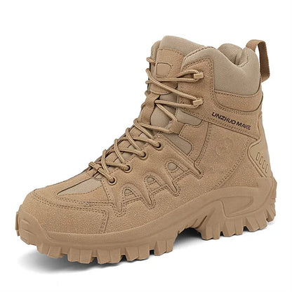 Herren-Kampfstiefel wasserdicht, rutschfest, Wanderstiefel, durchtrittsicher, verstauchungssicher, Arbeitsstiefel