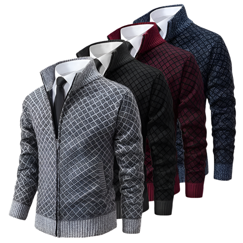 Remy-Doir® Gestricktes Jacquard-Gilet