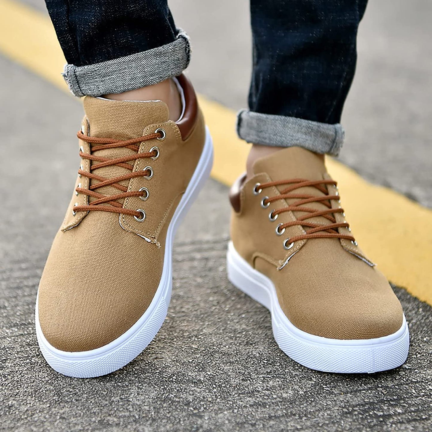 Magnus - Men’s Sneakers with a Crisp White Sole