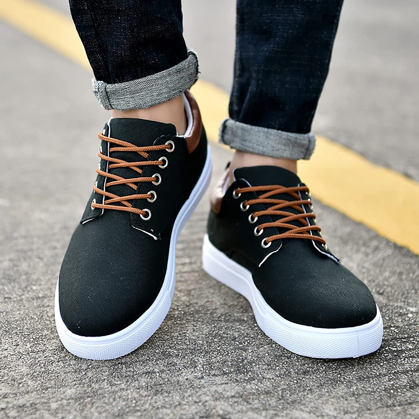 Magnus - Men’s Sneakers with a Crisp White Sole