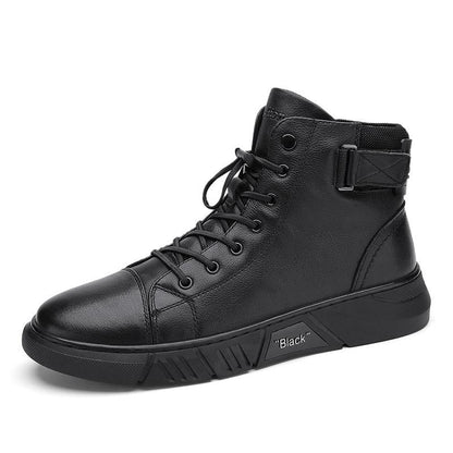 Hector - Robuste schwarze Lederstiefel für Herren